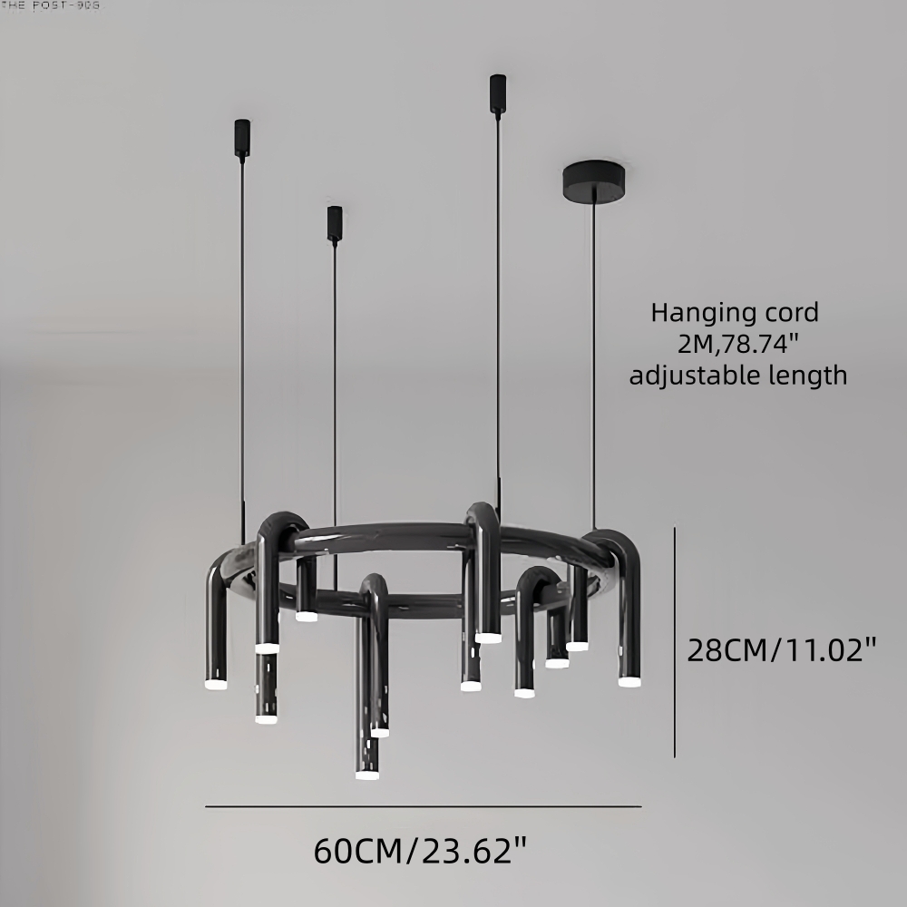 Nordic Modern U-Shaped Circular Pendant Light for Bedroom - Minimalist Creative Design