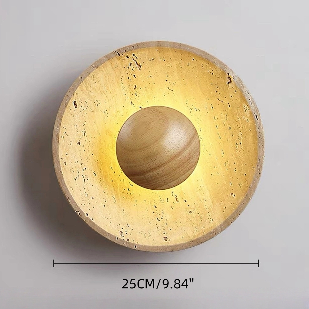 Wabi Sabi Yellow Cave Stone Natural Textural Bedside Light