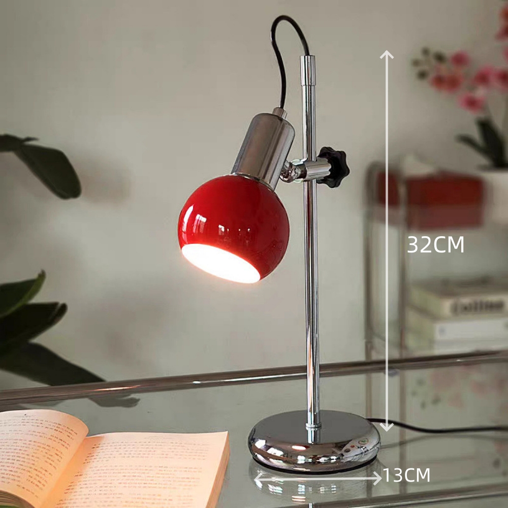 Retro Bauhaus Contrast Color Adjustable Arm Table Lamp