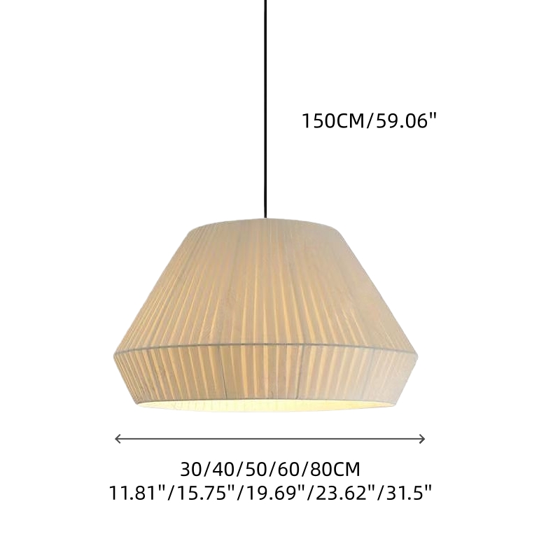 Modern Minimalist Pleated Fabric Pendant Light