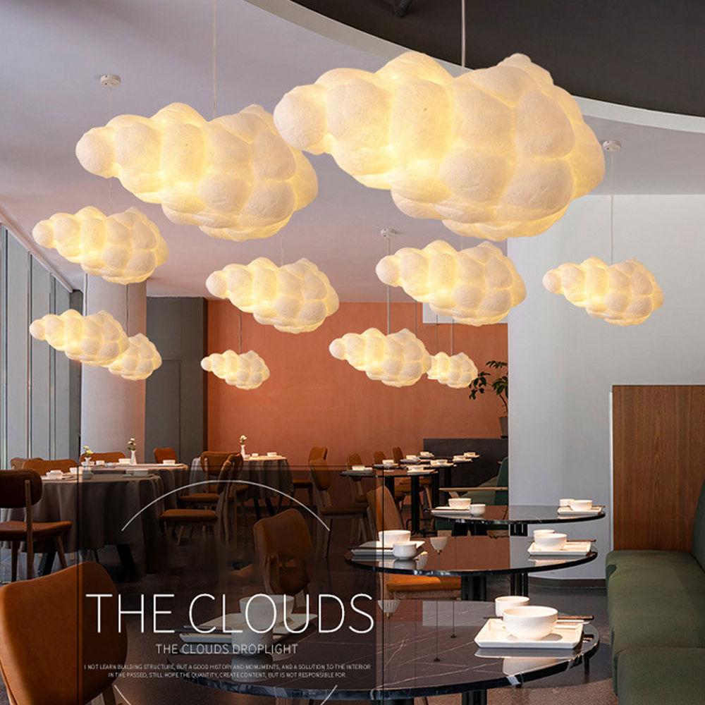 Nursery Creative Cloud Pendant Light Restaurant Dream Cloud Lamp Children's Room Hanging Lighting Fixture