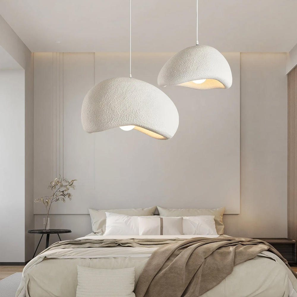 Nordic Designer Resin Pendant Light French Cream Style Modern Living Room Chandelier