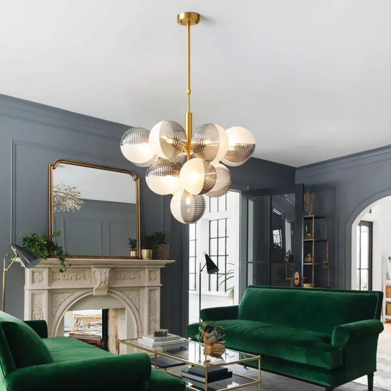 Simple Nordic Glass Bubble Chandelier