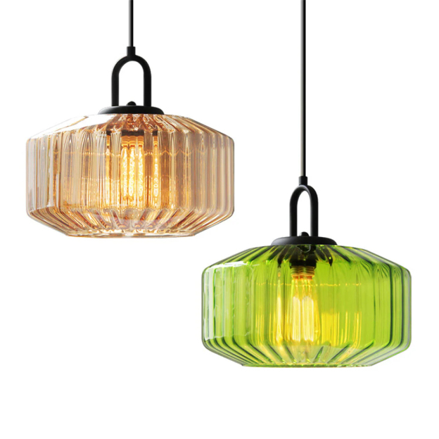 Modern Stained Glass Pendant Light Farmhouse Living Room Chandeliers