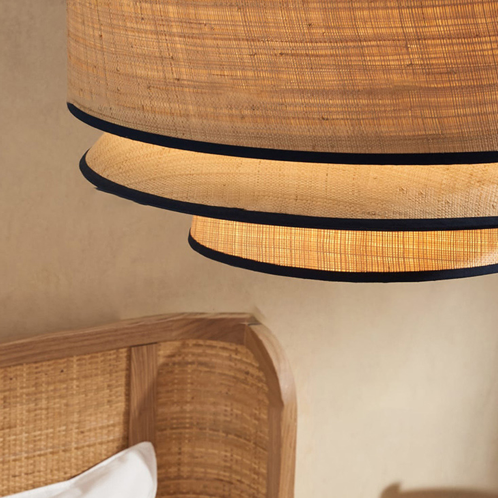Japanese Multilayer Fabric Chandelier Creative Pendant Lampshade