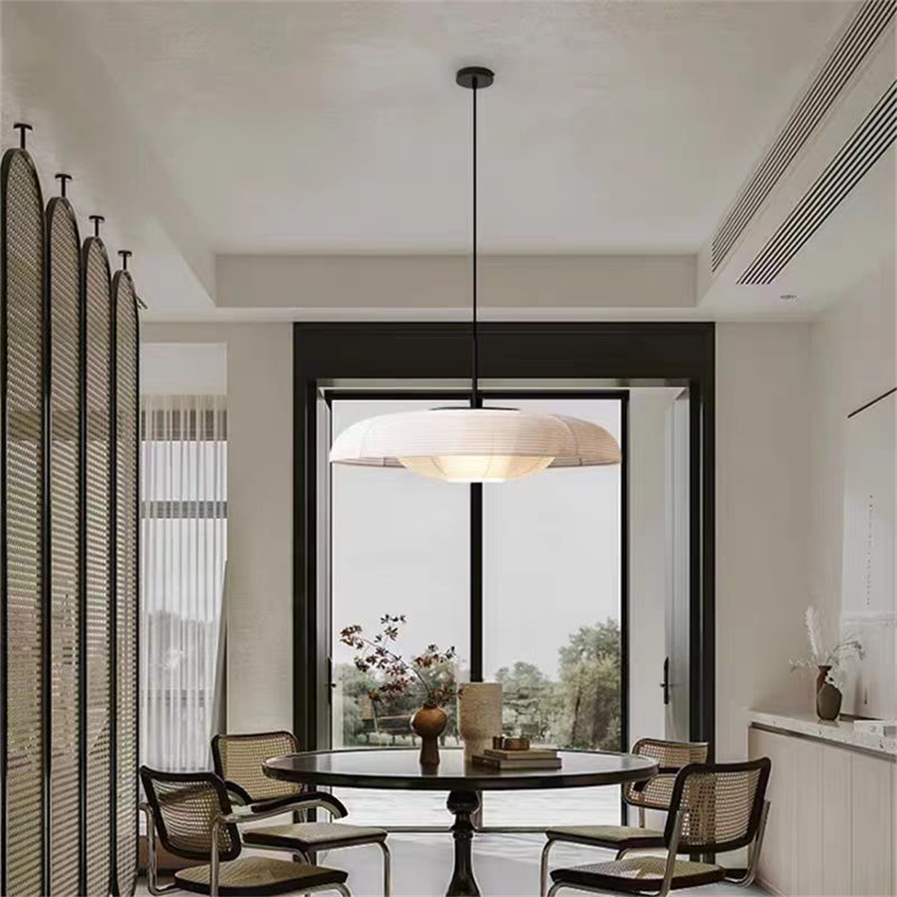 Japanese Wabi Sabi Style Designer Creative Fabric Large Pendant Light