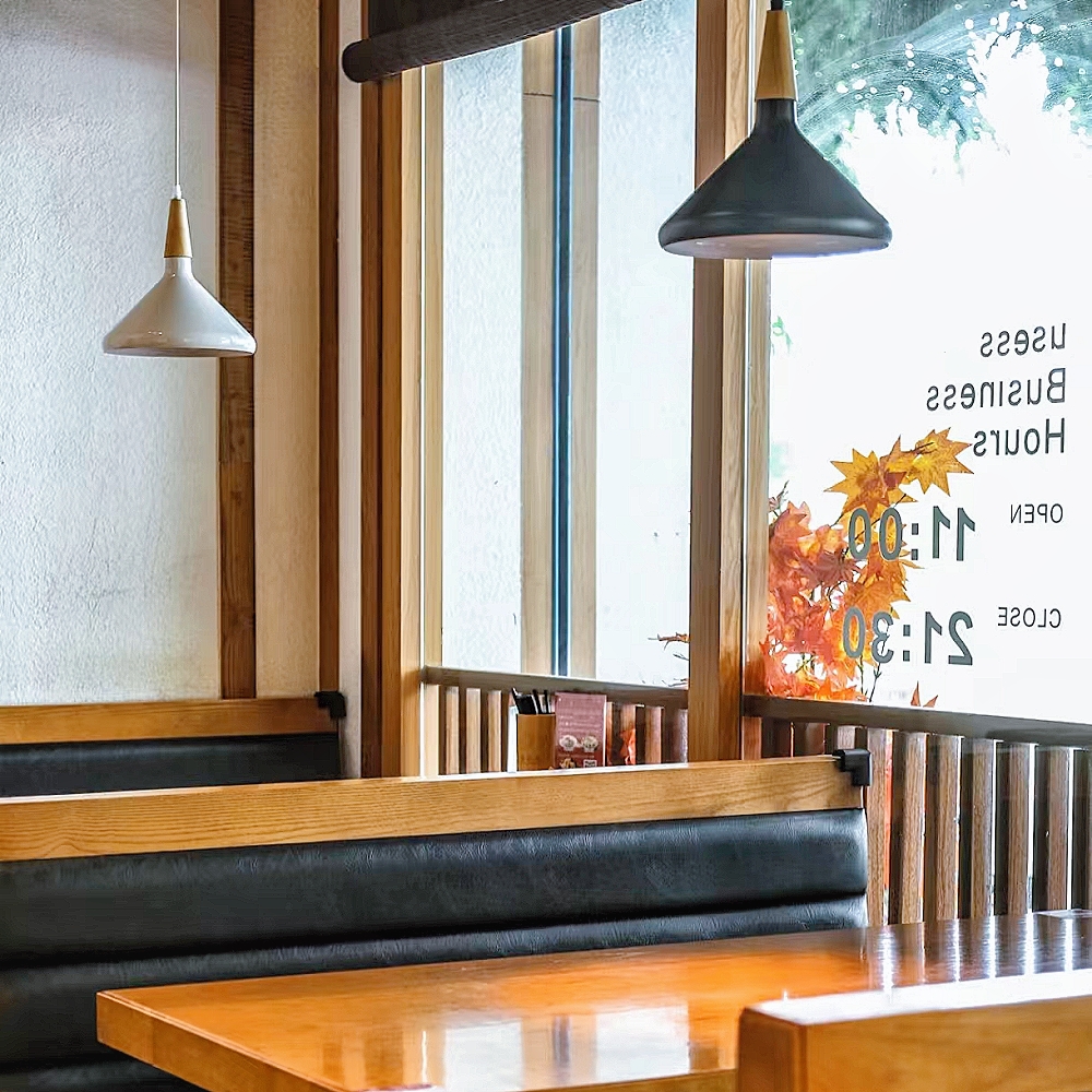 Danish macaron conical metal pendant light