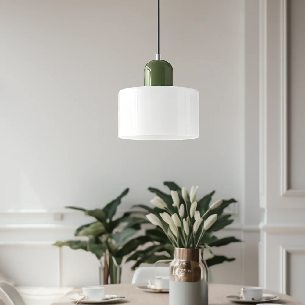 Bauhaus Small Glass Pendant Light Colorful Mini Chandeliers