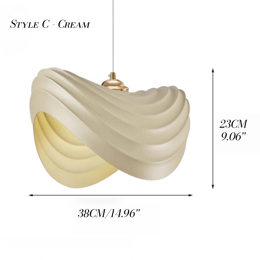 Nordic Minimalist Cream Resin Pendant Lamp