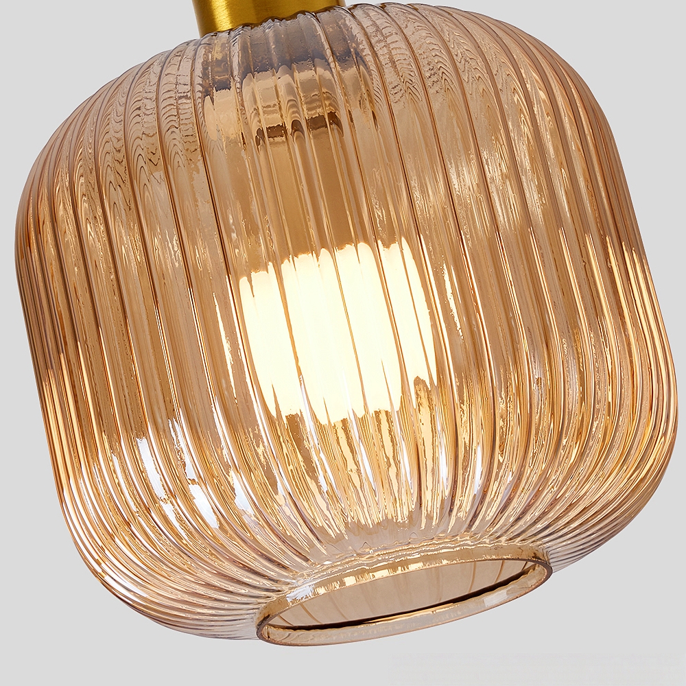 Vintage Green Glass Floor Lamp Water Ripple Light Shadow Effect