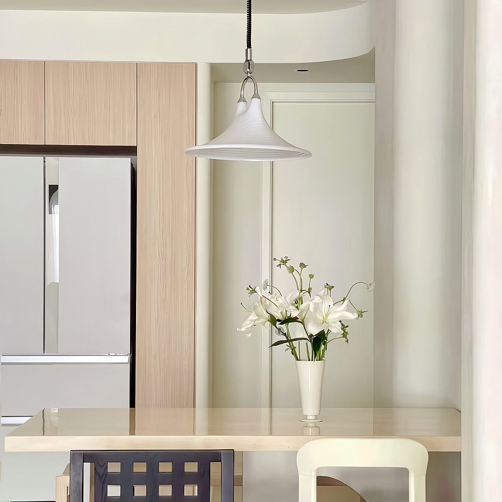  Nordic Painted Horn Pendant Light Adjustable Creative Personalized Artistic Retro Chandelier