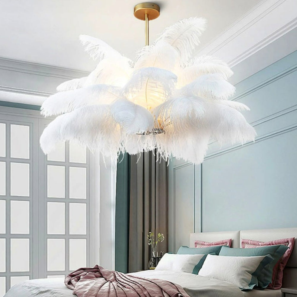 Modern Feather Home Chandelier Nordic Craft Pendant Lighting