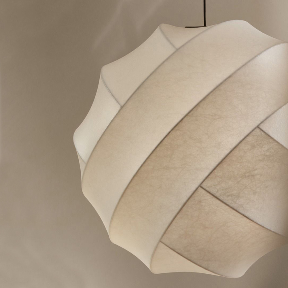 Wabi Sabi Living Room Decorative Lighting Japanese Silk Fabric Pendant Light