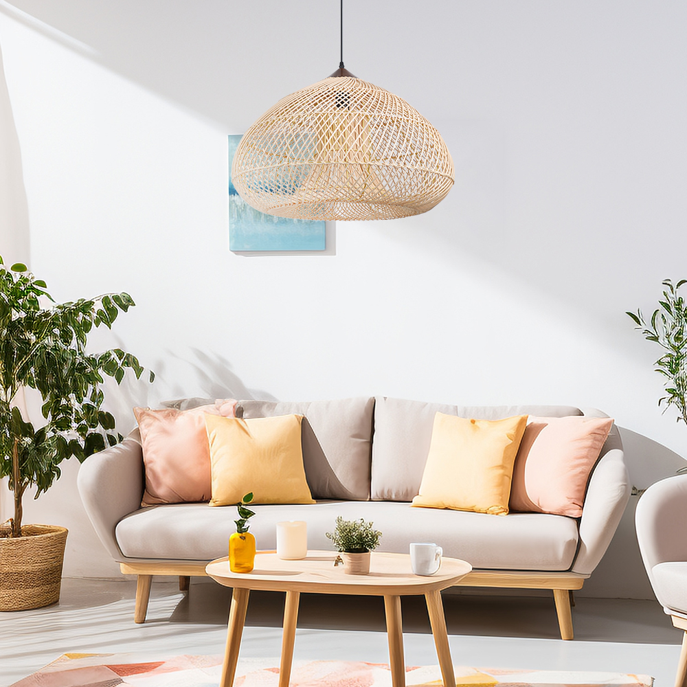Trendy Rattan Pendant Light Wabi-sabi Style Retro Southeast Asian Chandelier