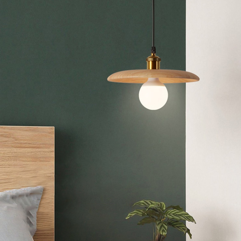 Japanese Kitchen Island Walnut Pendant Light B&B Bedroom Bedside Small Solid Wood Chandelier