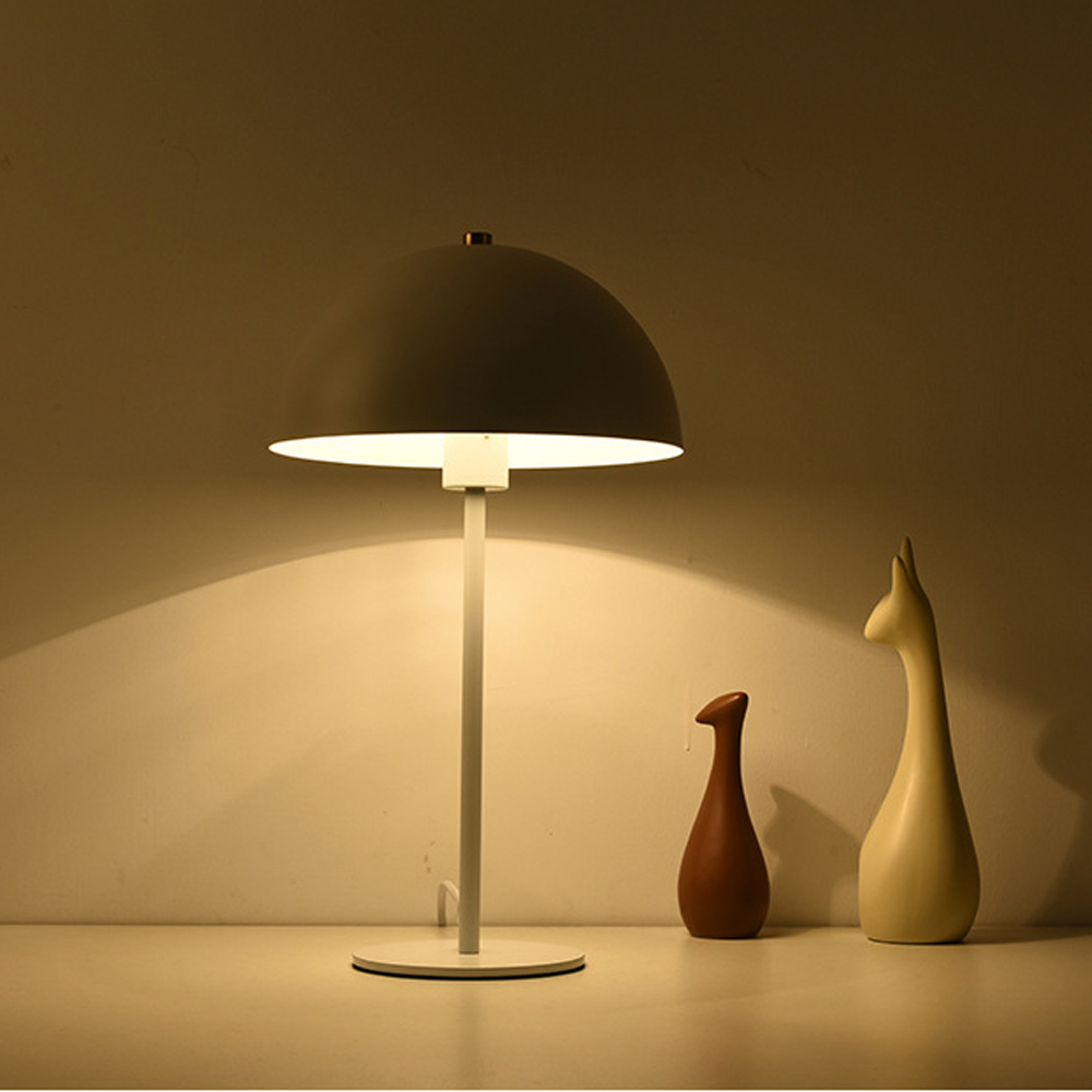 Plug In Mushroom Table Lamp Bedroom Bedside Creative LED Metal Desk Light