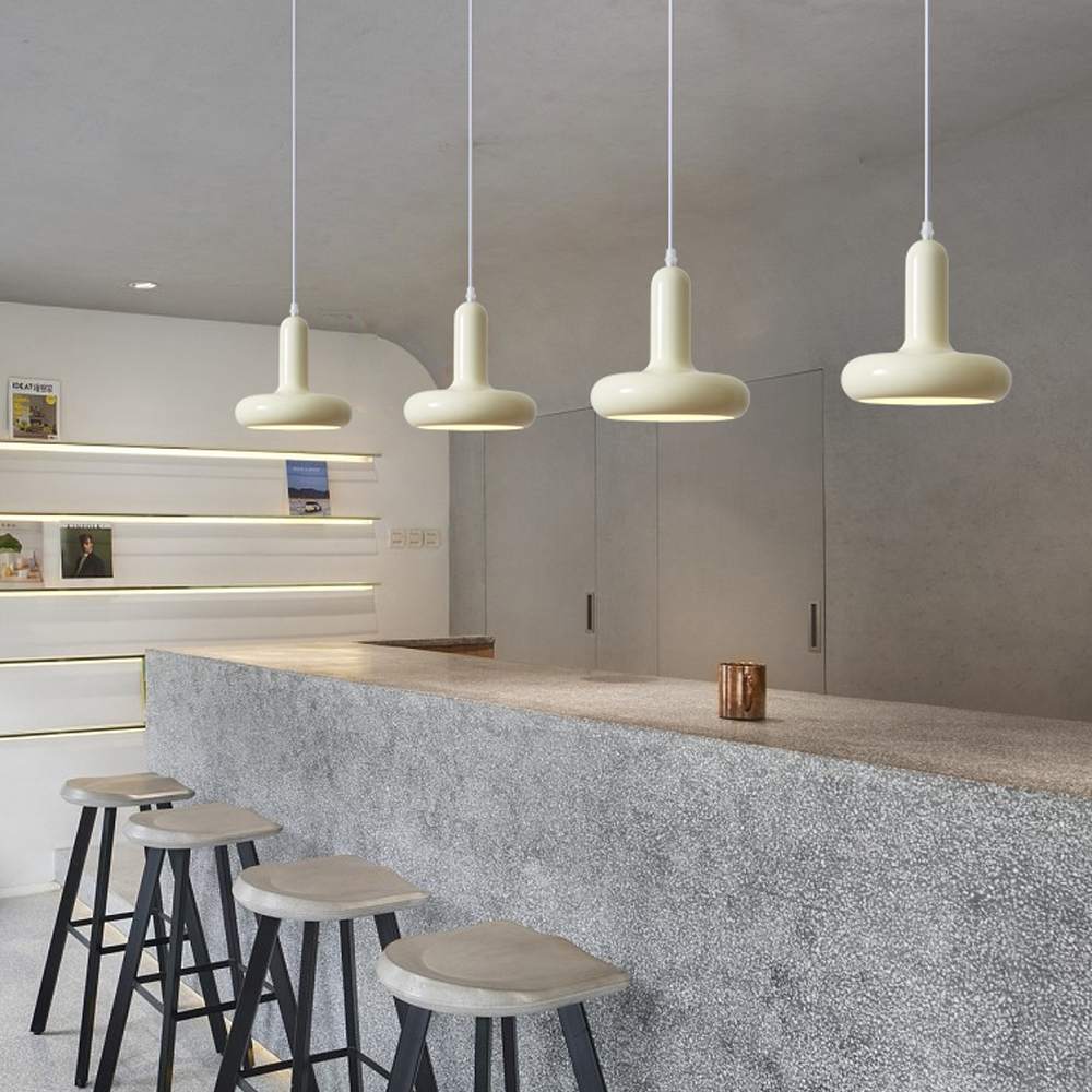 3-head Glass chandelier modern cream 3 lights in one pendant light shade