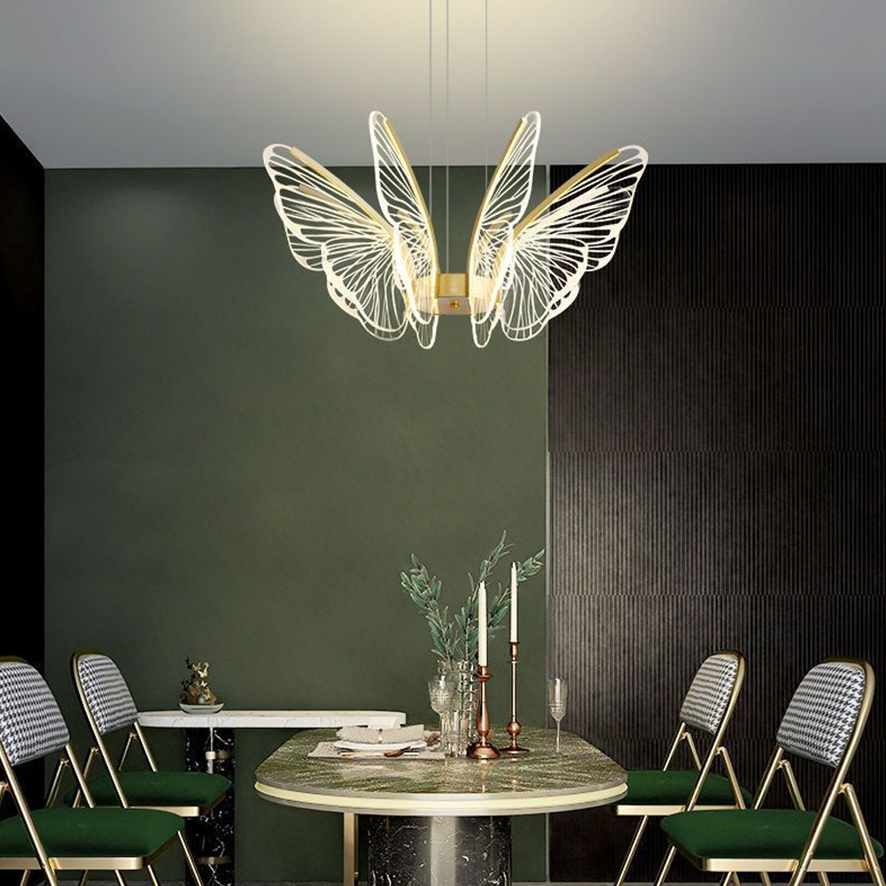 Luxury Postmodern Butterfly Chandelier Living Room Nordic Style Pendant Light