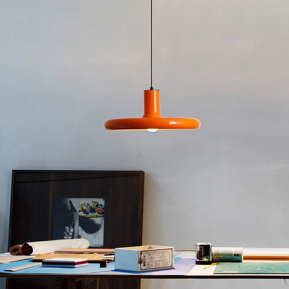 Danish Designer Iron Chandelier Retro Dining Room Table Metal Pendant Light