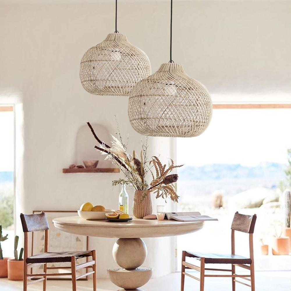 Vintage fresh and high-quality handmade rattan pendant Light