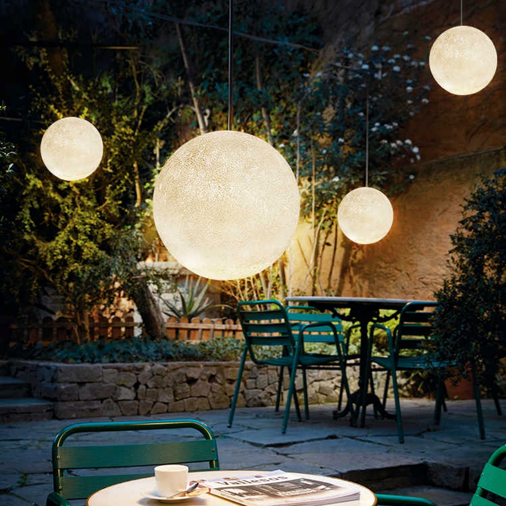 Quality Extra Large Moon Resin Globe Chandelier Nordic Ball Planet Restaurant Pendant Light
