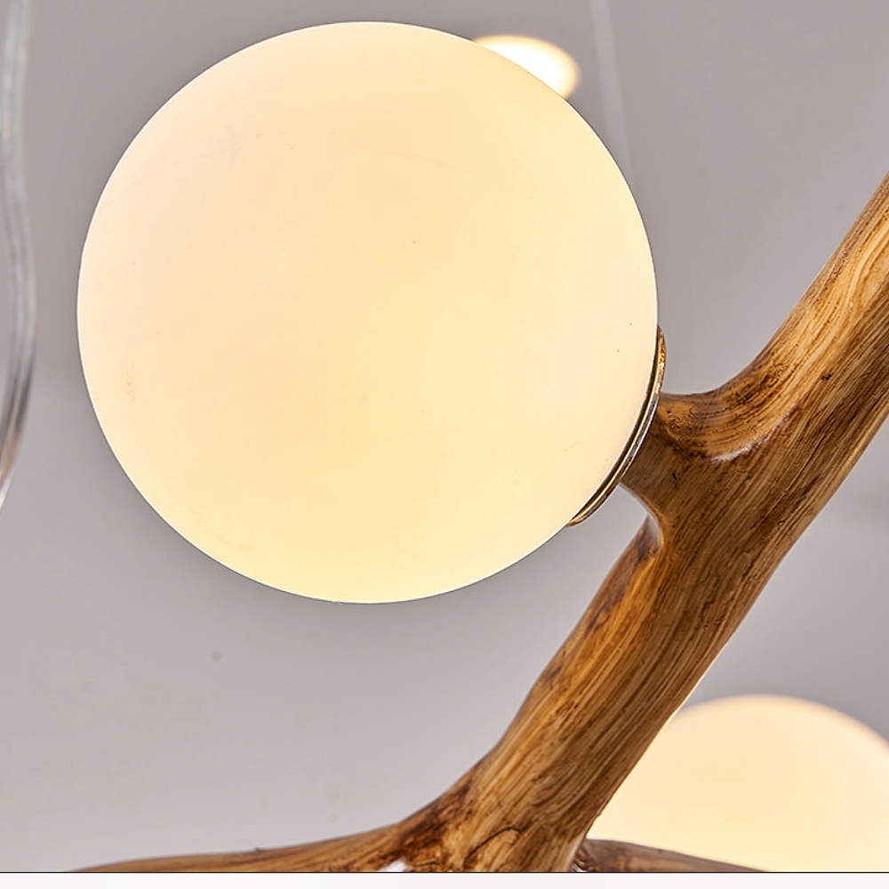 Wabi Sabi Style Retro Imitation Tree Branch Multi Headed Pendant Light