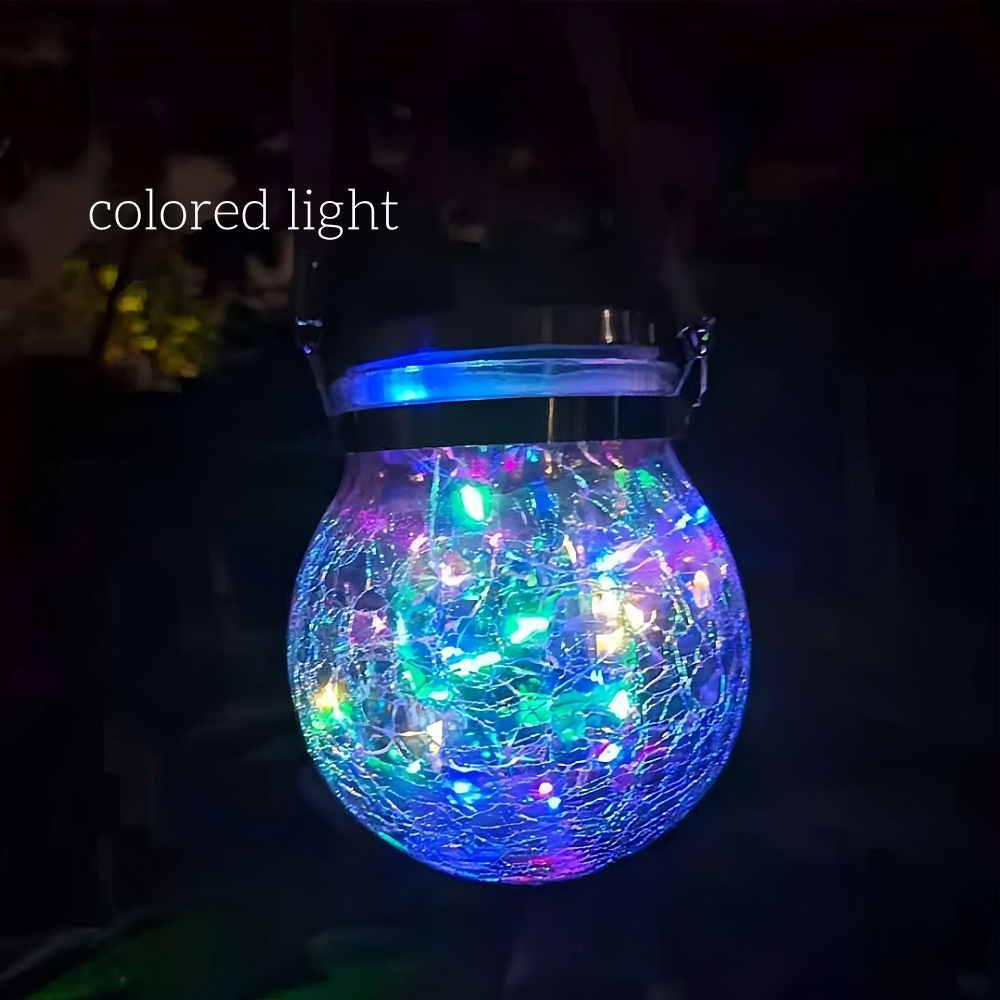 Solar Outdoor Waterproof Cracked gGass Hanging Lamp