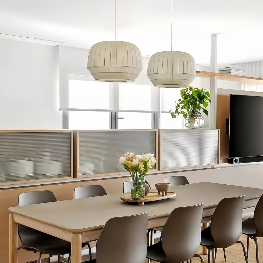 Japanese Style Fabric Pendant Light Creative Wabi-sabi Restaurant Handmade Chandelier