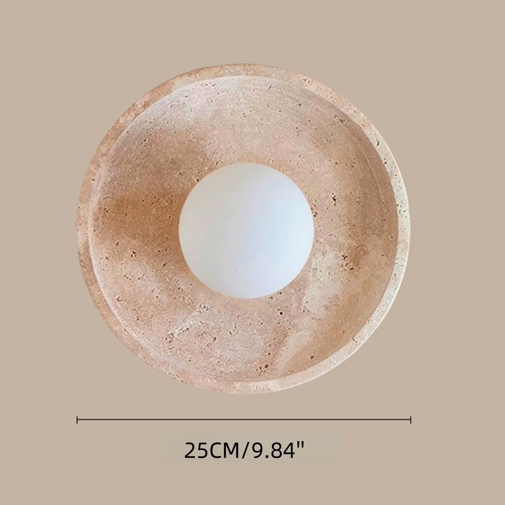 Wabi Sabi Yellow Cave Stone Natural Textural Bedside Light