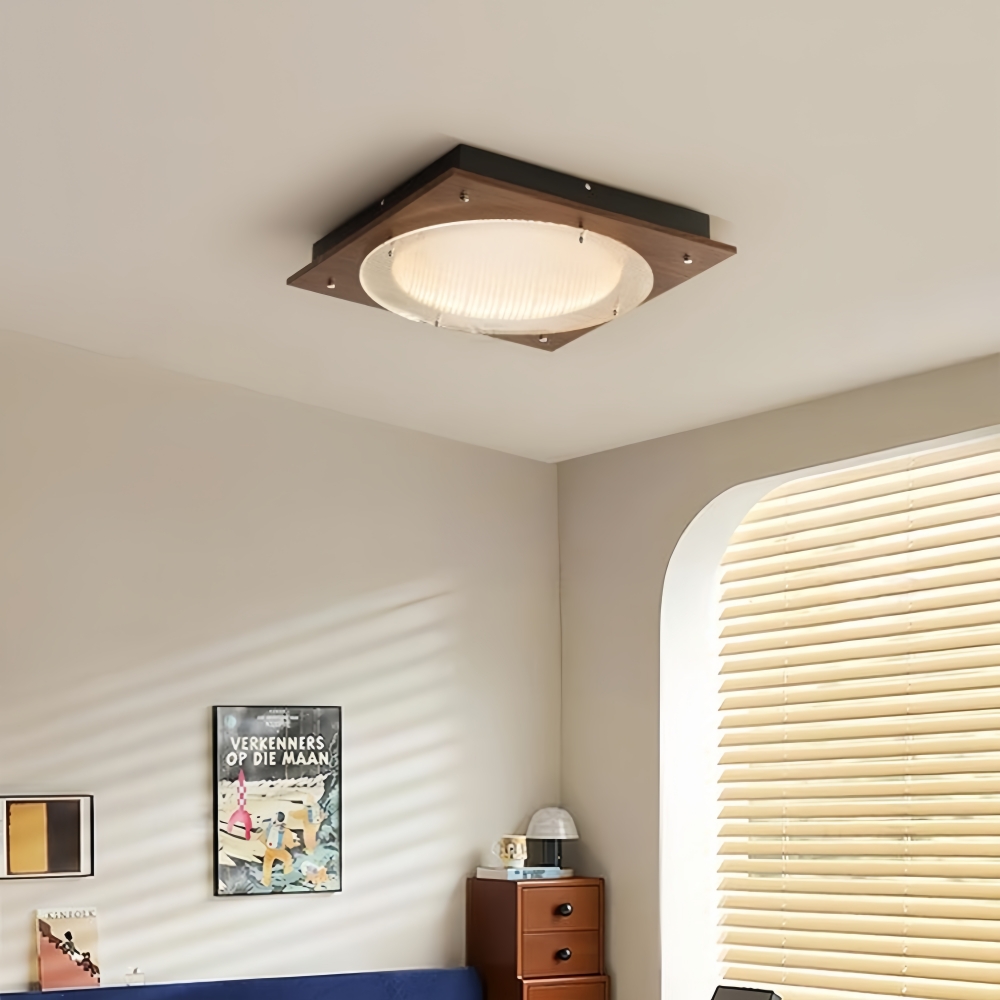 French Bauhaus Entrance Foyer Ceiling Light 