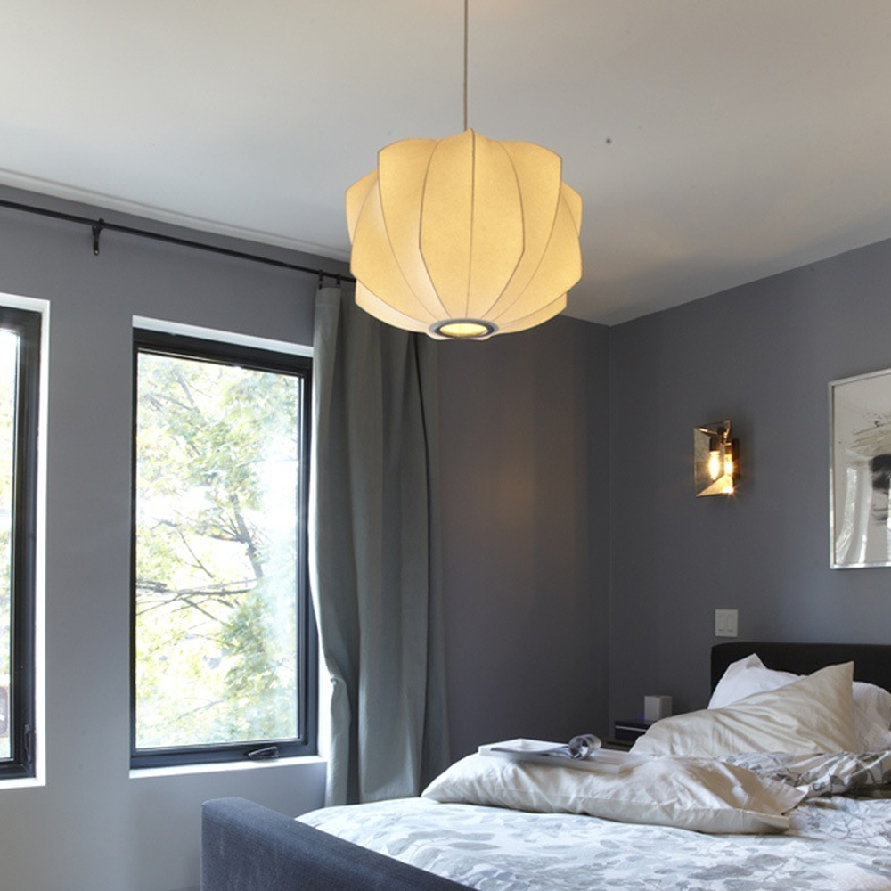 Nordic Italian Silk Chandelier Restaurant Fabric Chandelier Living Room Staircase Lights