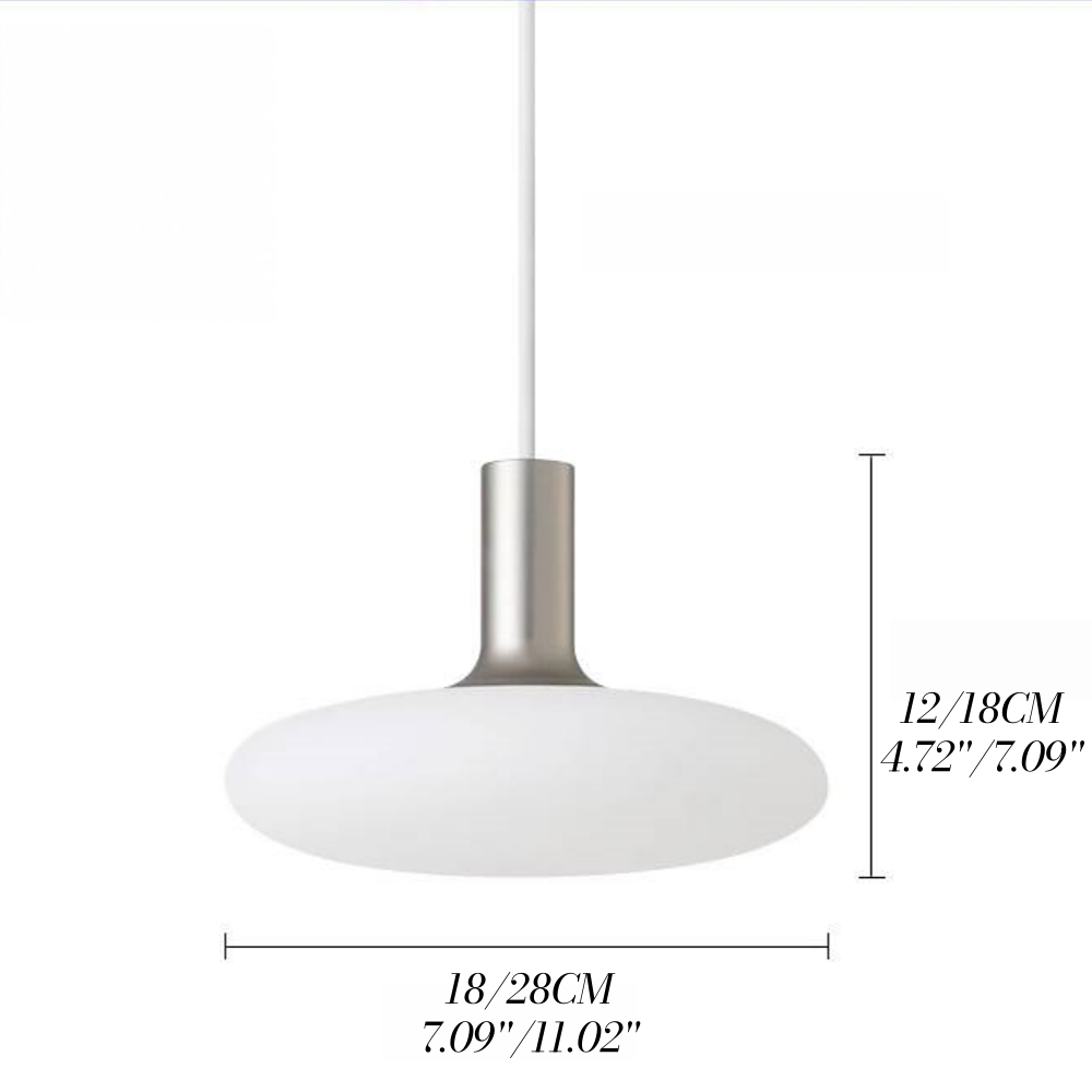 Nordic Cream White Glass Pendant Lamp Minimalist Ambient Lighting