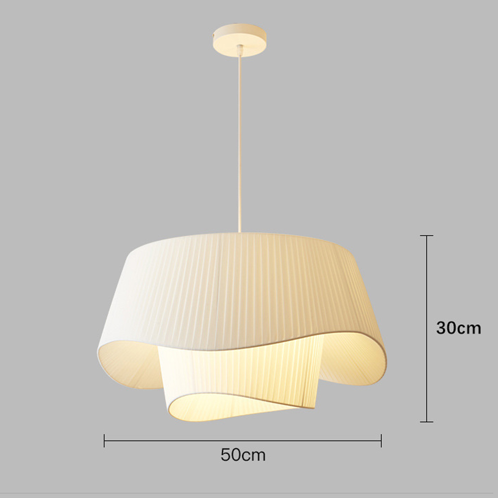 Bohemian Cream Living Room Fabric Pendant Light Makeover Home Decor Lamp