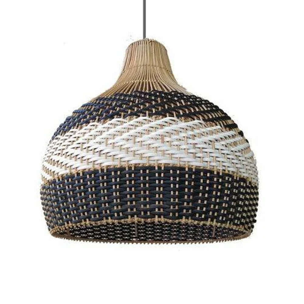 Modern Home Dining Room Decor Rattan Pendant Light Handmade Hanging Lampshade