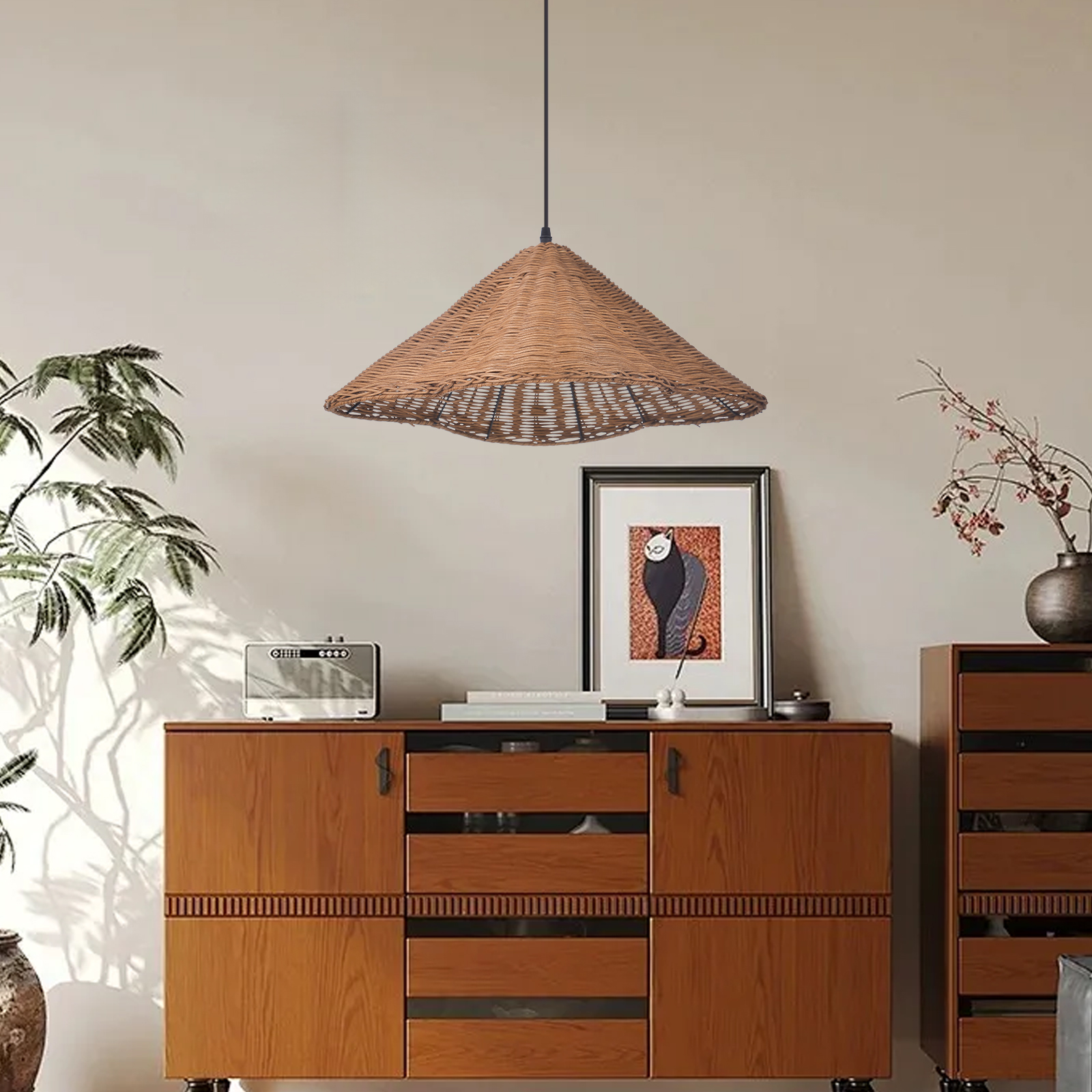 Simple Italian Silk Chandelier Nordic Living Room Bedroom Fabric Pendant Lights