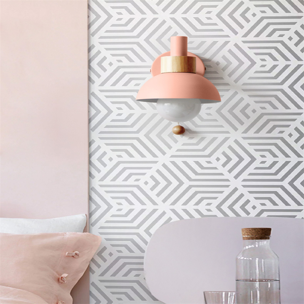 Macaron color matte dome wall lamp in living room foyer hallway