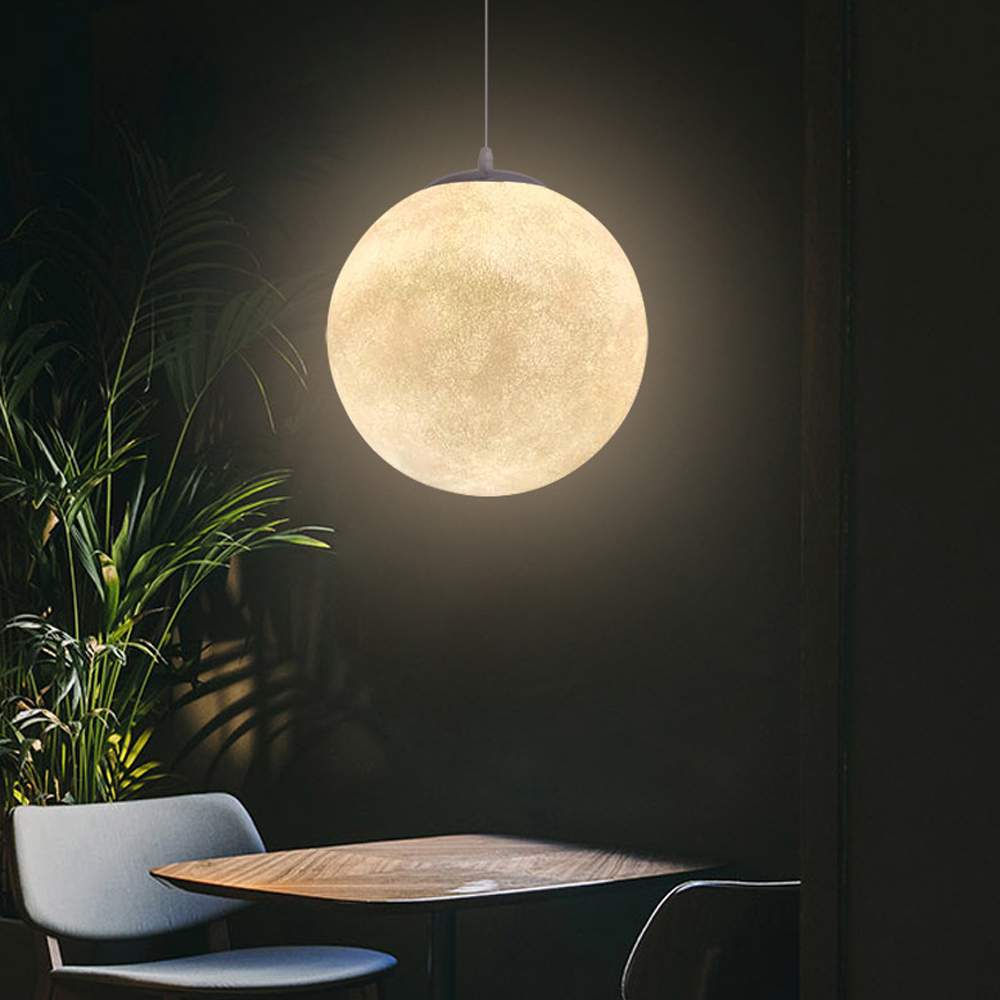 Quality Extra Large Resin Moon Chandelier Nordic Ball Planet Restaurant Pendant Light