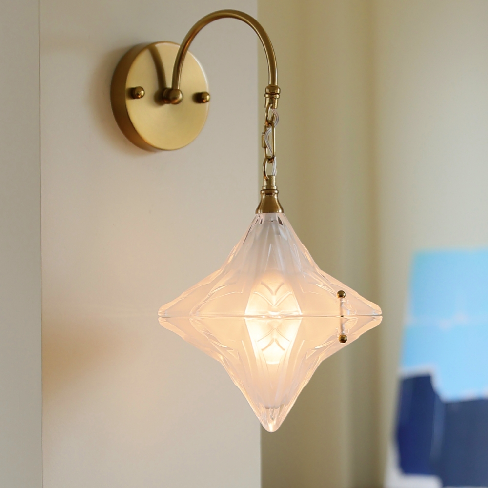 French Bauhaus Star Glass Wall Lamp Modern Minimalist Decor Lighting