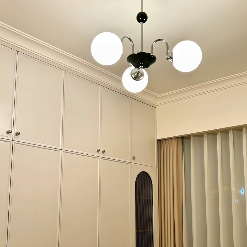 French Medieval Cream Style Magic Bean Glass Chandelier Luxury Modern Living Room Main Light