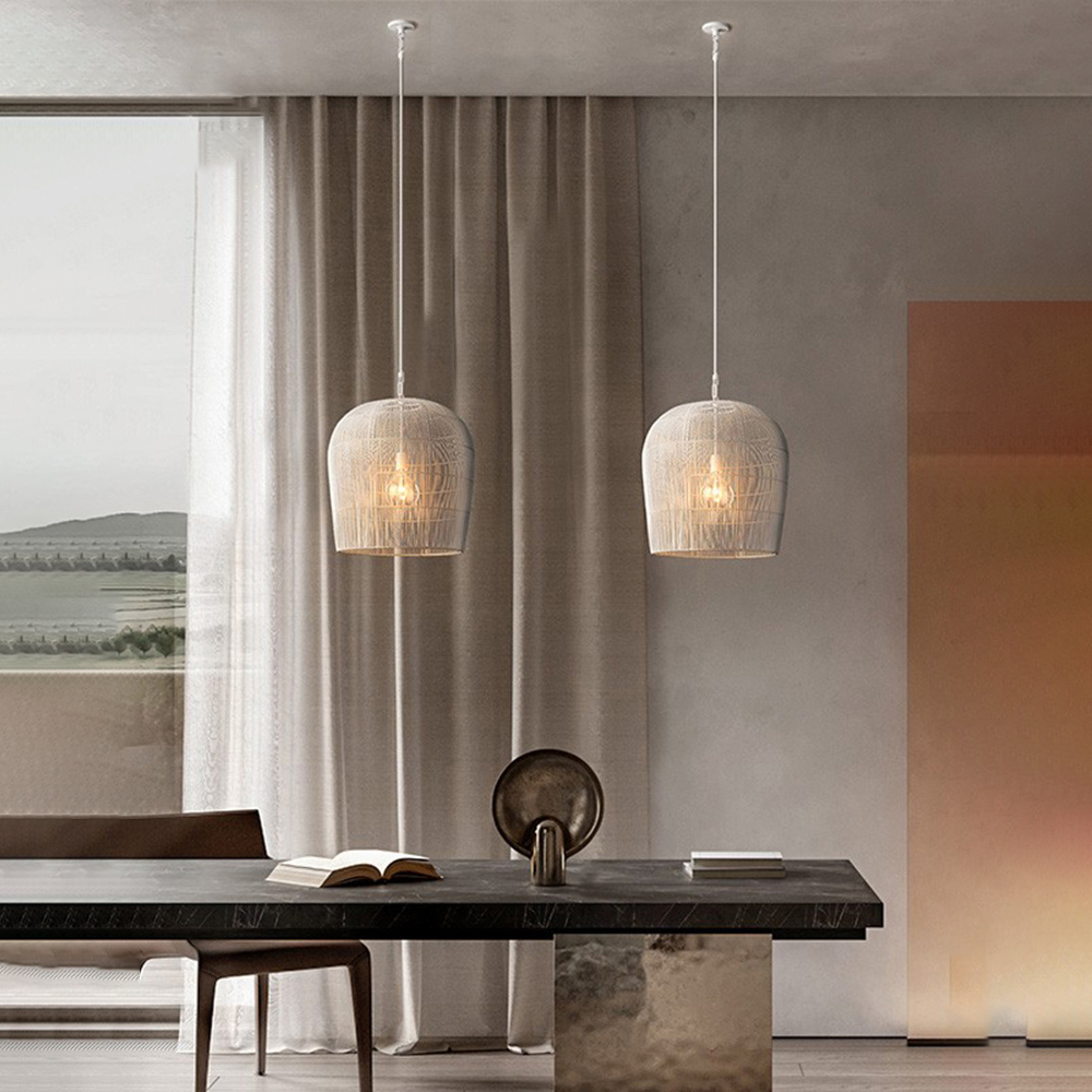 Coastal Chic Rattan Lighting Natural Handwoven Pendant Lamp Shade