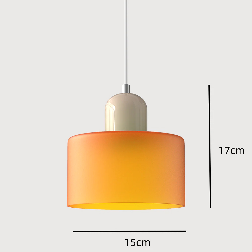 Bauhaus Small Glass Pendant Light Colorful Mini Chandeliers