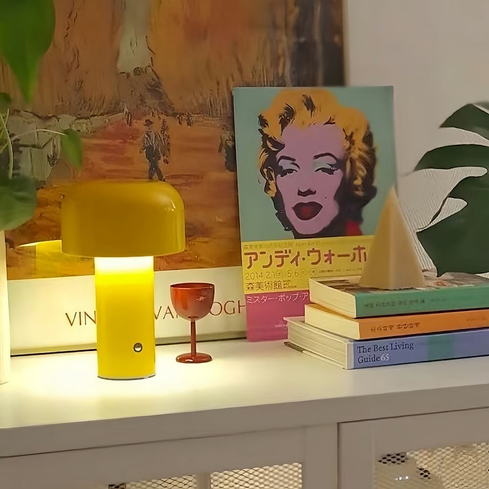 Designer creative mushroom table lamp portable bedside lamp desk lamp