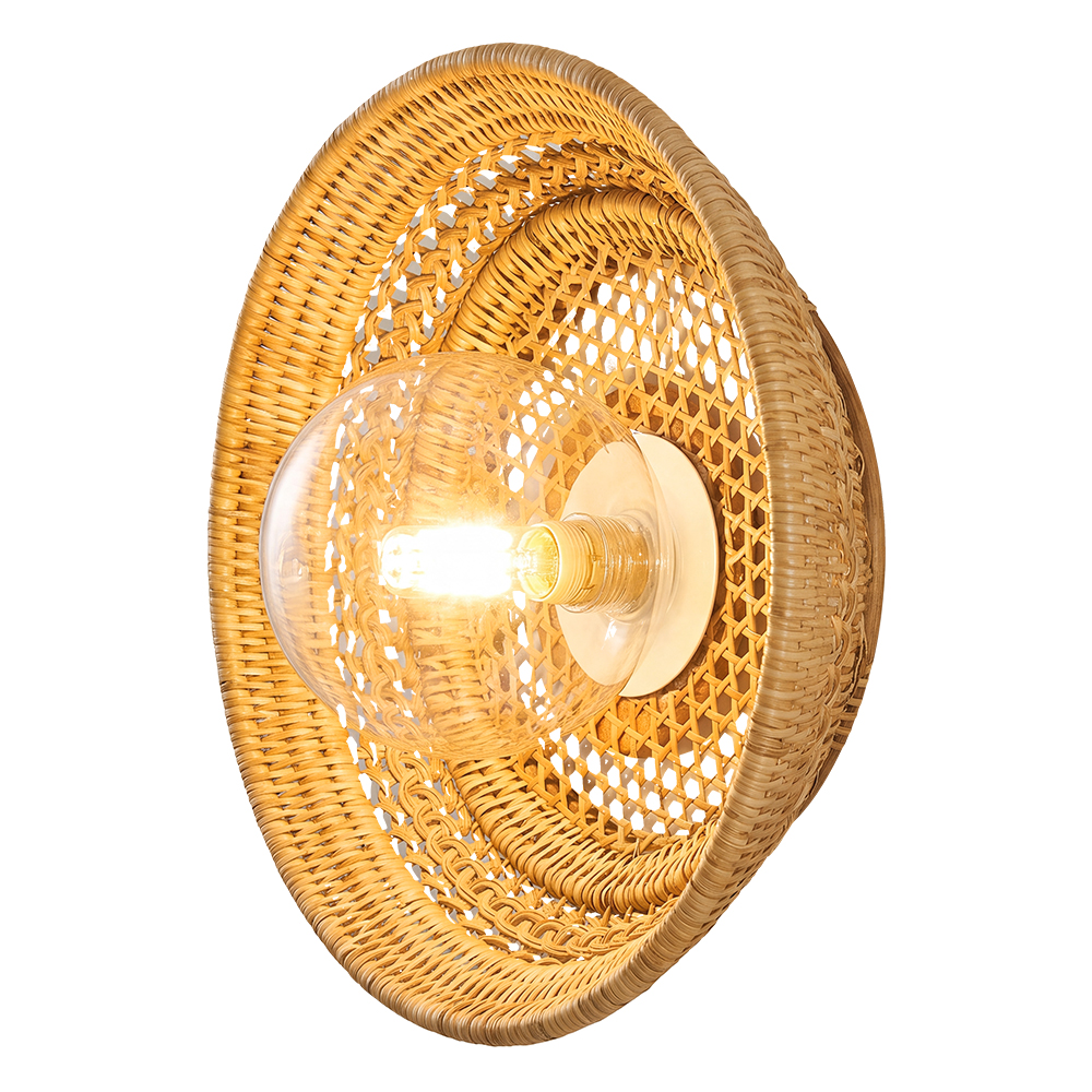Handmade Bamboo Woven Wall Light Original Design Sconce