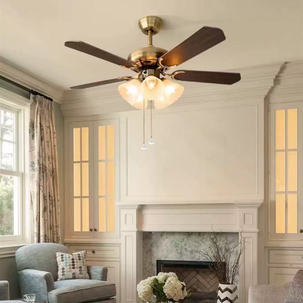 Mid-Century Vintage Ceiling Fan Light Modern Retro Fan Light Fixture