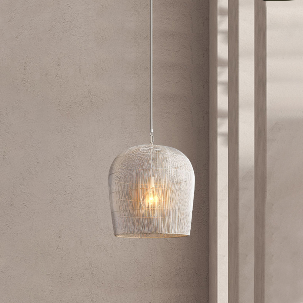 Coastal Chic Rattan Lighting Natural Handwoven Pendant Lamp Shade