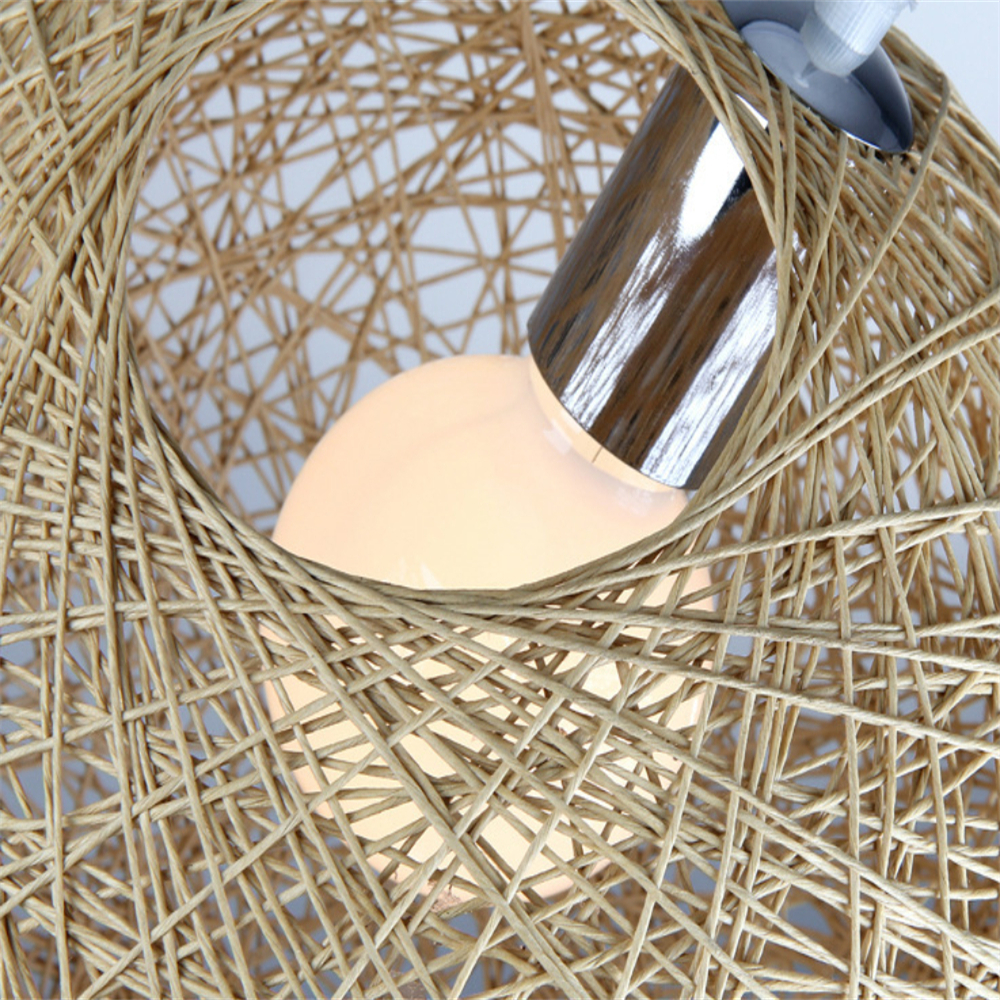 Creative handmade woven colorful rattan woven personalized circular chandelier