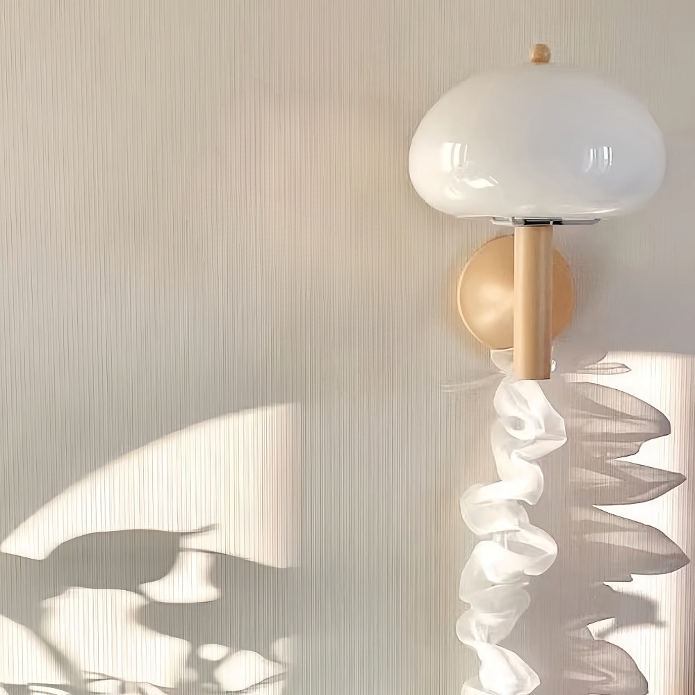 Nordic Retro Mushroom Glass Wall Lamp