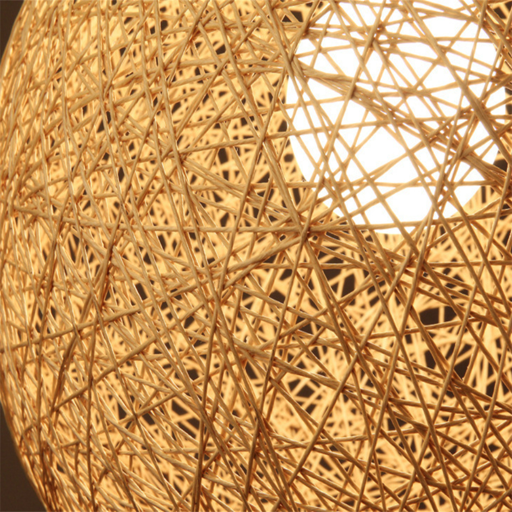 Creative handmade woven colorful rattan woven personalized circular chandelier