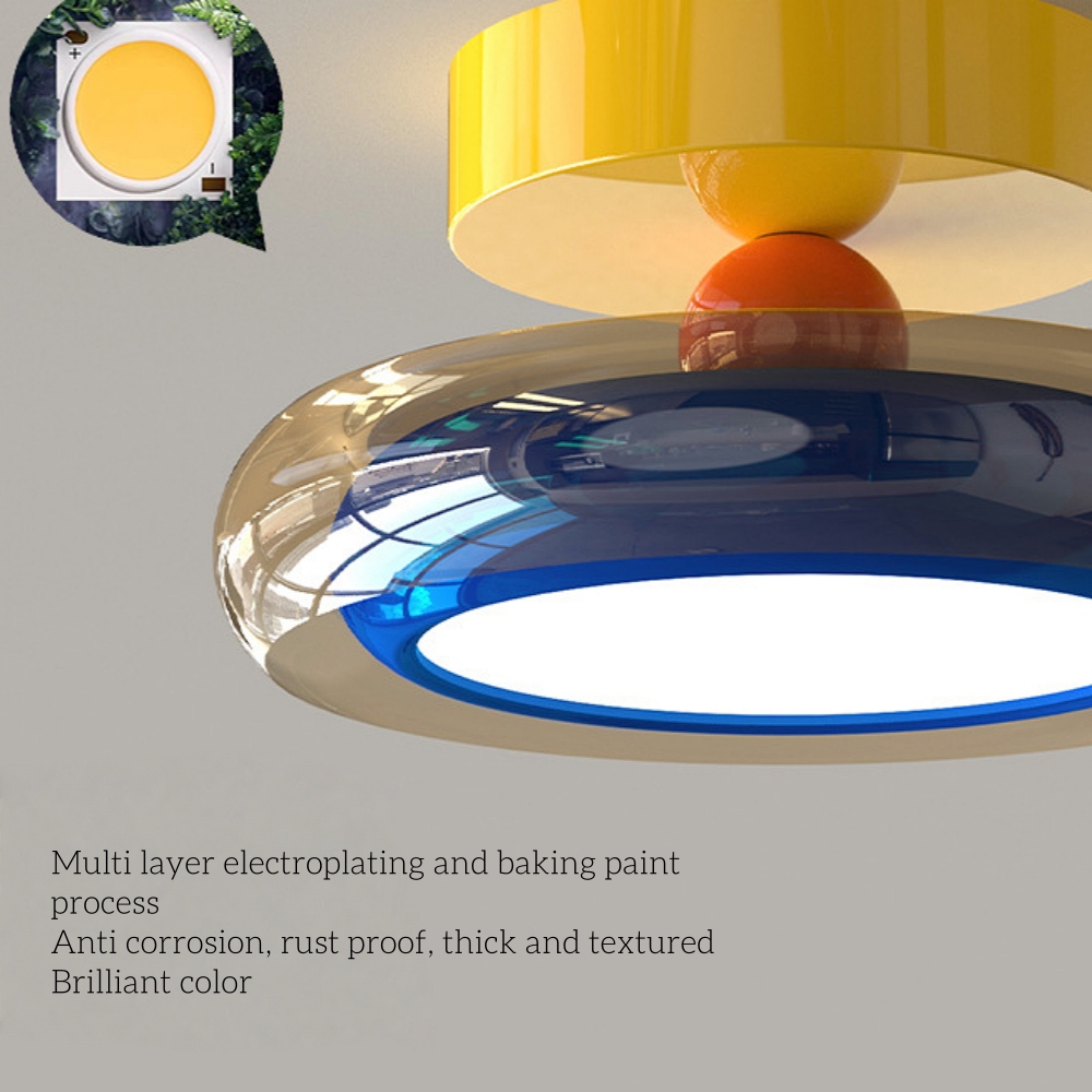 Modern Style Memphis Hallway Glass Ceiling Light