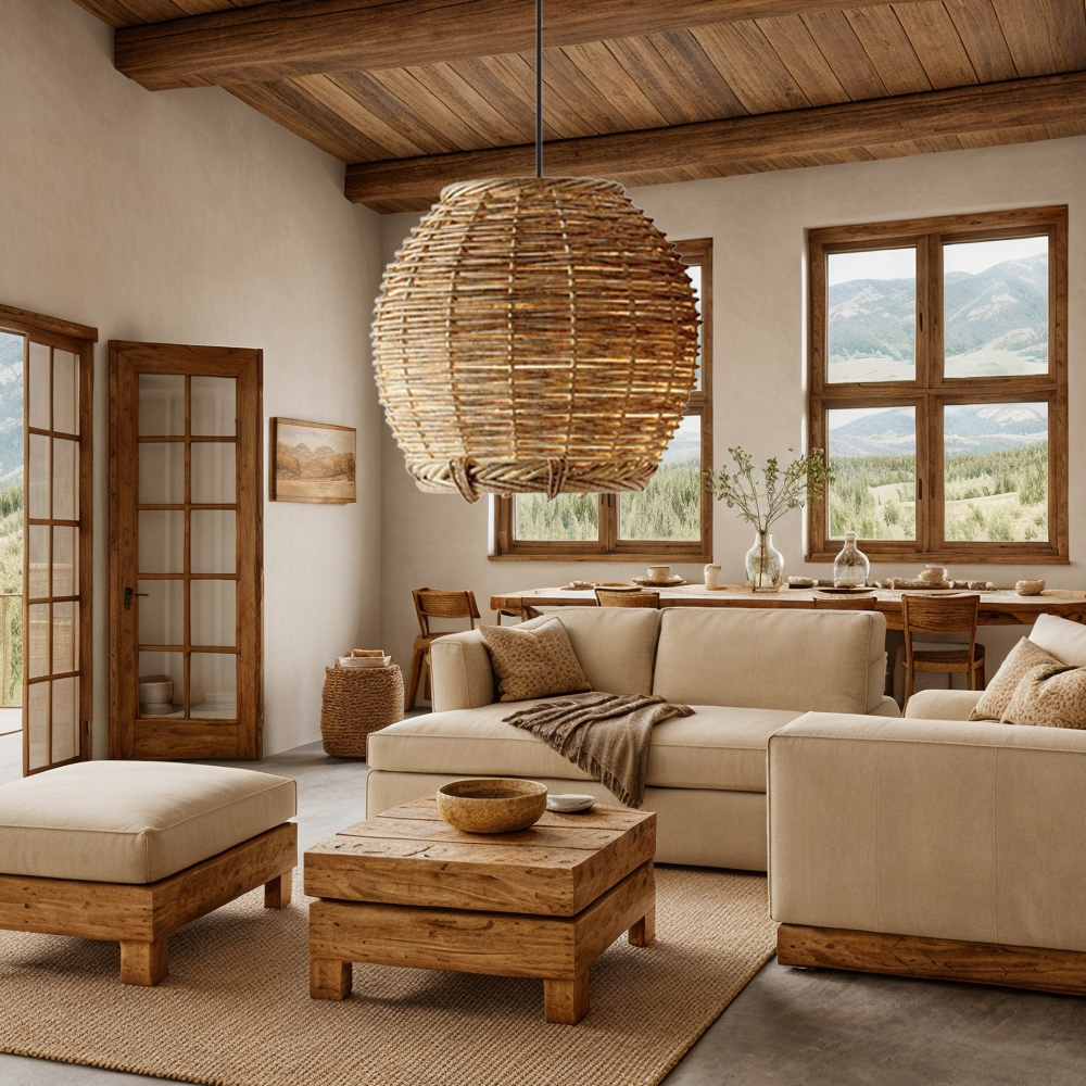 Rustic living deals room lighting